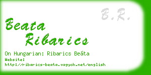 beata ribarics business card